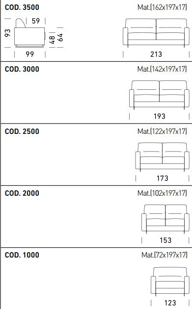 Schlafsofa Oslo Dienne Salotti | Komfort & Design | Bezug abnehmbar