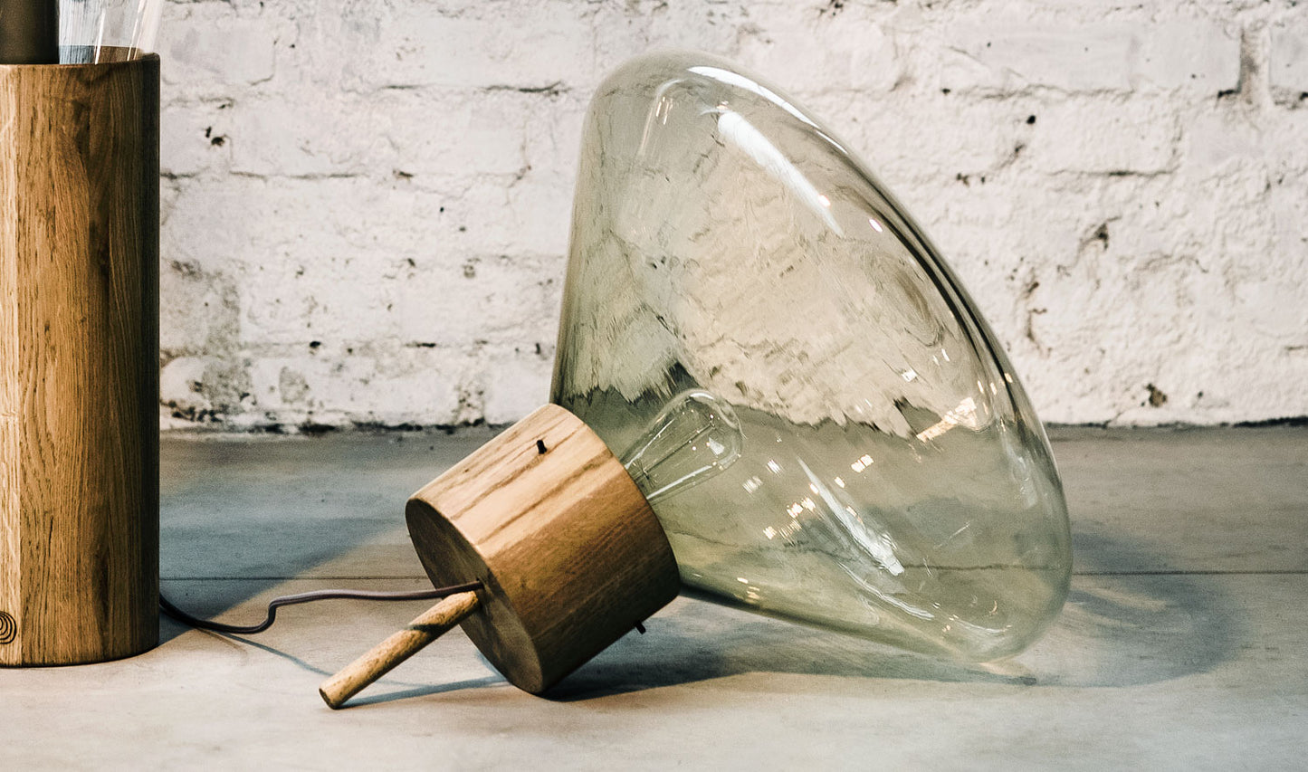 Bodenleuchte Muffin Wood upside-down