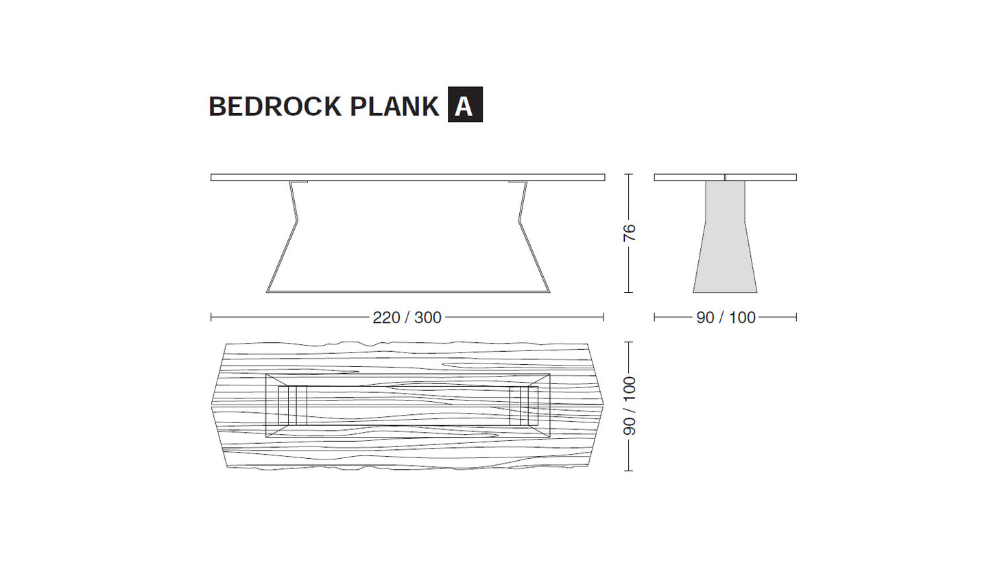 Tisch Bedrock Plank A