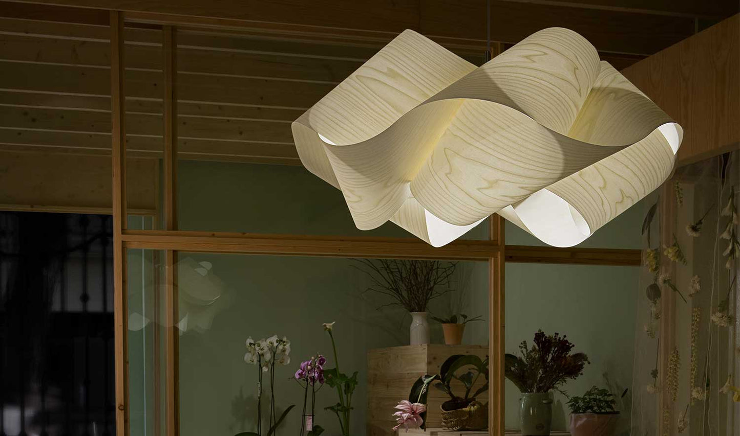 Pendelleuchte Swirl American_White_Wood_CHW20 / Large