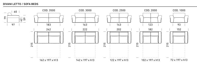 Schlafsofa Bubble Dienne Salotti | Komfort & Design | Bezug abnehmbar