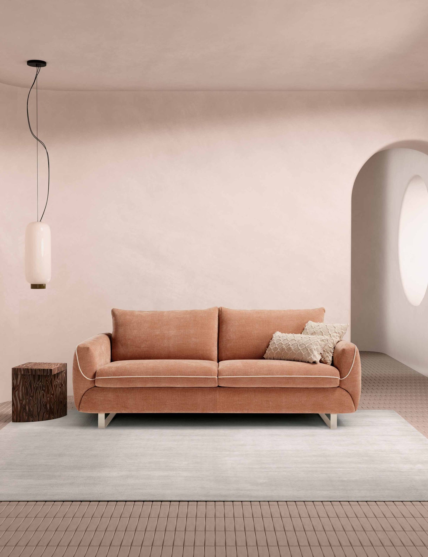 Canapé convertible Cannes Dienne Salotti | véritable matelas | revêtement lavable