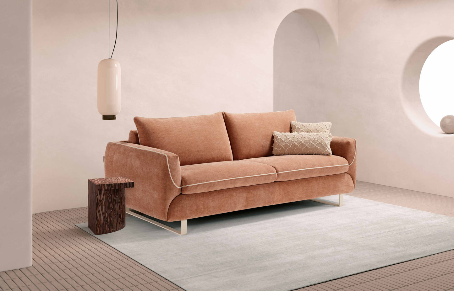 Canapé convertible Cannes Dienne Salotti | véritable matelas | revêtement lavable