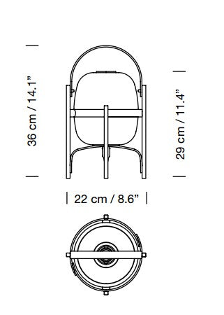 Lampe de table Cestita de Santa & Cole – Design Miguel Milá