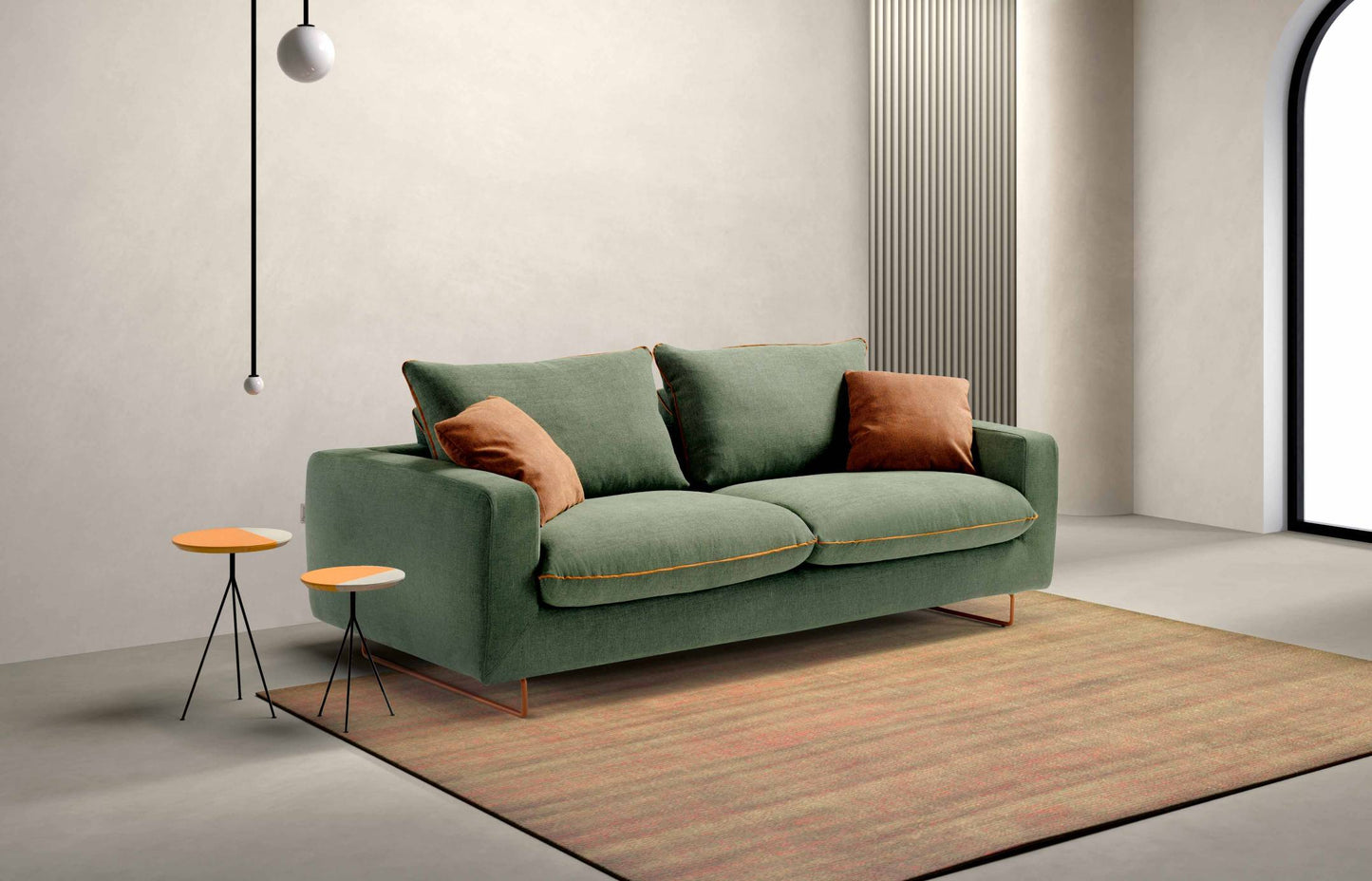 Schlafsofa Club Dienne Salotti | echte Matratze | Bezug abnehmbar