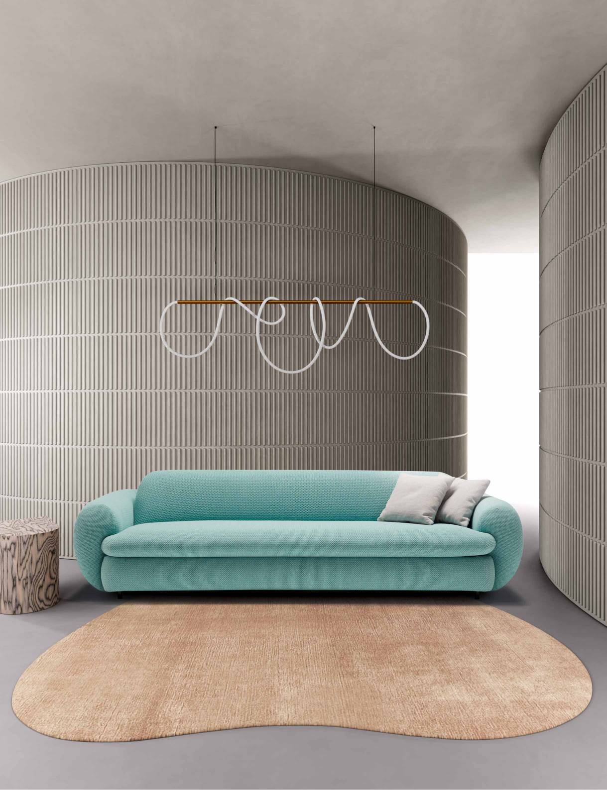 Canapé convertible Curvi Dienne Salotti | Confort & Design | Housse déhoussable