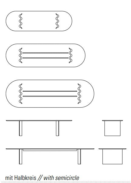 Curtain Oval (semi-circular narrow side)