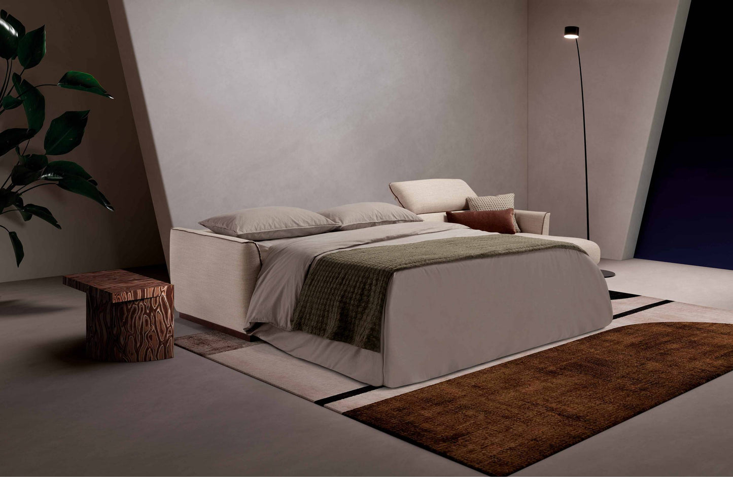 Canapé-lit d'angle Fellini | Confort & Design | Revêtement déhoussable