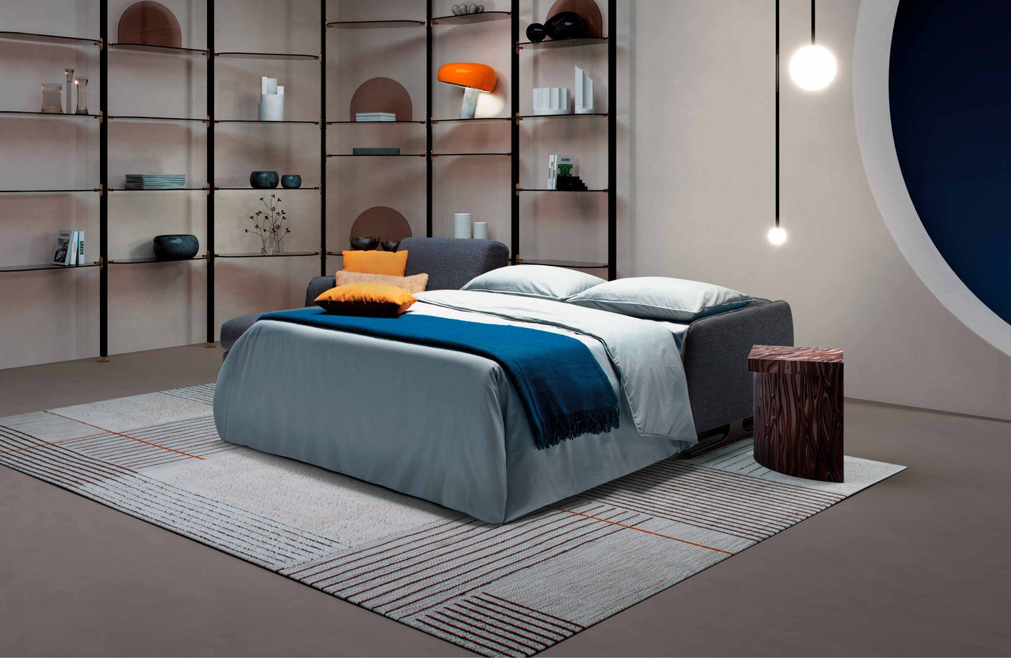 Schlafsofa Revival Corner | Komfort & Retro Design | Bezug abnehmbar