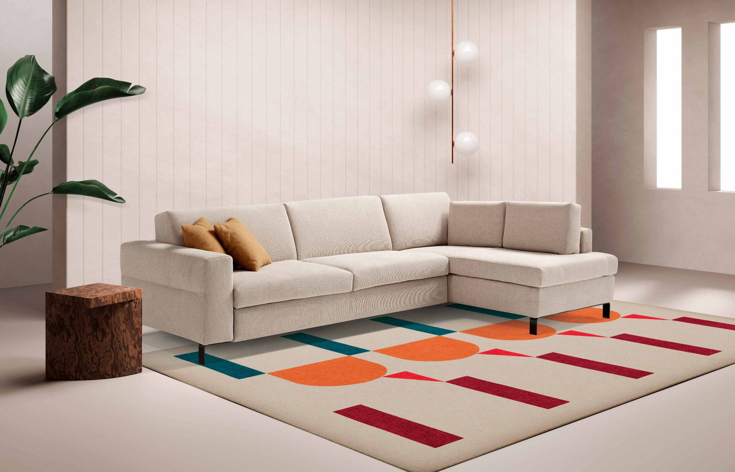 Canapé convertible d'angle Life | design intemporel | housse amovible