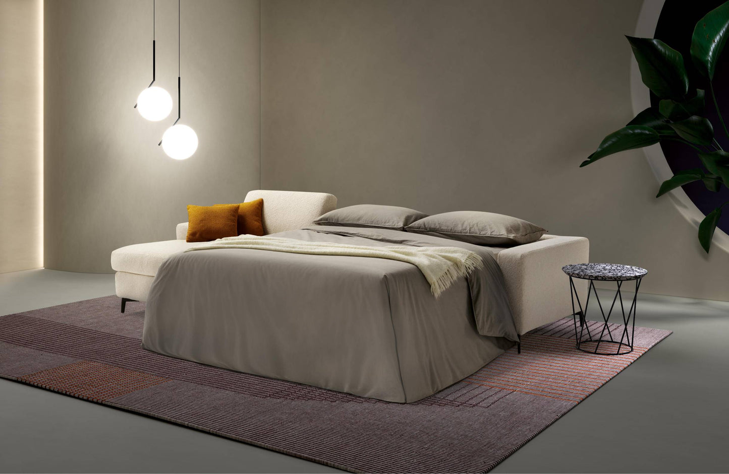 Canapé-lit d'angle Lisbona | design intemporel | housse amovible