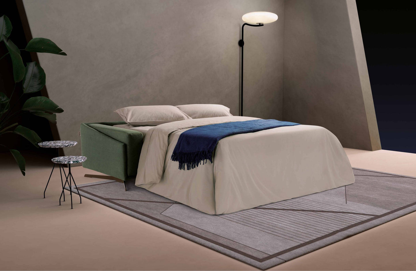 Canapé-lit Space made in Italy | véritable matelas | housse lavable