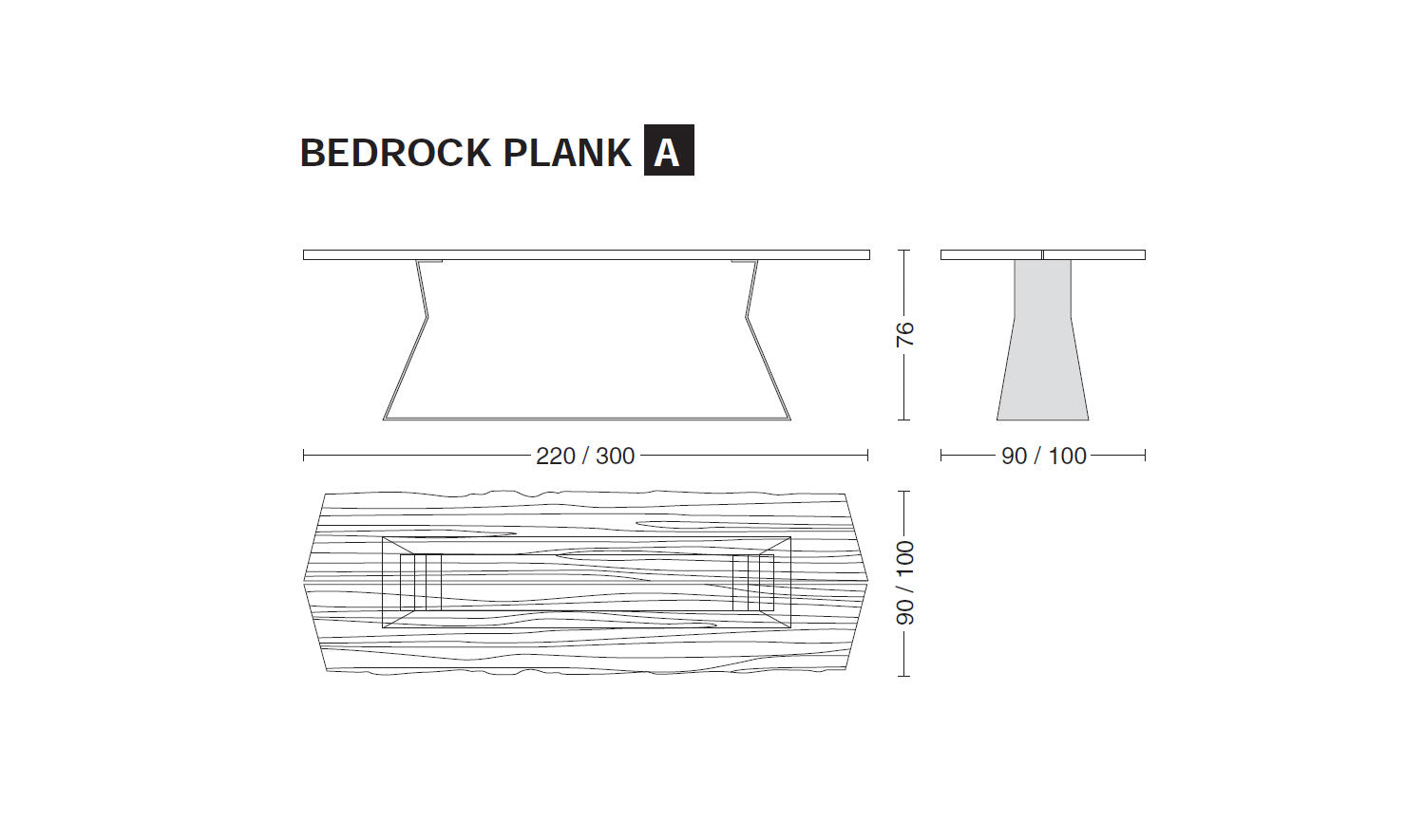 Tisch Bedrock Plank A
